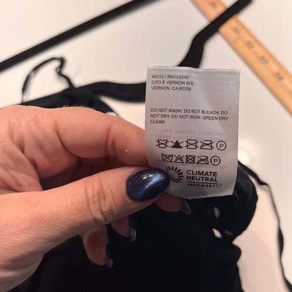 Reformation Black Sheer Viscose Camisole Top Size Small - Picture 5 of 6